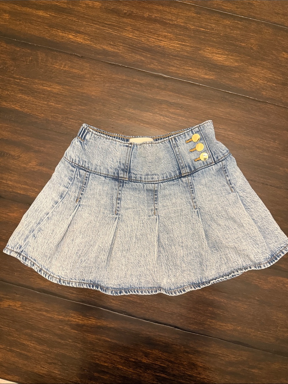 abercrombie kids Light Blue Denim Pleated Skirt, Girls 11/12